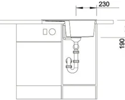 Spüle Blanco ZIA 40 S 615 500 mm anthrazit 516918