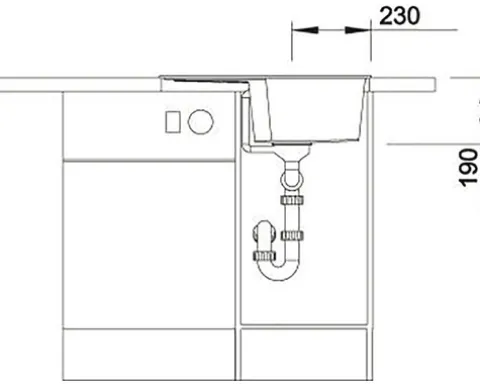 Spüle Blanco ZIA 40 S 615 500 mm anthrazit 516918