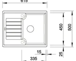 Spüle Blanco ZIA 40 S 615 500 mm anthrazit 516918