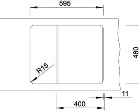 Spüle Blanco ZIA 40 S 615 500 mm anthrazit 516918