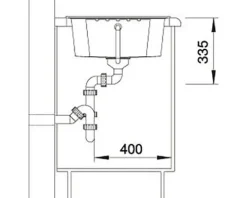 Spüle Blanco ZIA 40 S 615 500 mm anthrazit 516918