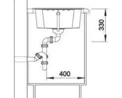 Spüle Blanco ZIA 40 S 615 500 mm anthrazit 516918
