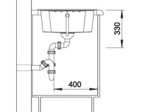 Spüle Blanco ZIA 40 S 615 500 mm anthrazit 516918