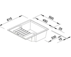 Spüle Blanco ZIA 40 S 615 500 mm anthrazit 516918