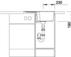 Spüle Blanco ZIA 40 S 615 500 mm anthrazit 516918