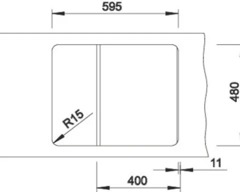 Spüle Blanco ZIA 40 S 615 500 mm anthrazit 516918