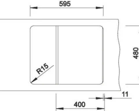 Spüle Blanco ZIA 40 S 615 500 mm softweiß 527195