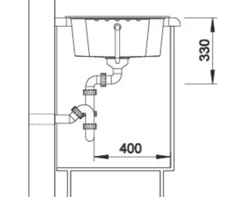 Spüle Blanco ZIA 40 S 615 500 mm softweiß 527195