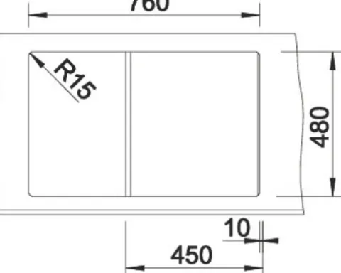 Spüle Blanco ZIA 45 S 780 500 mm softweiß 527199