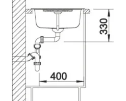 Spüle Blanco ZIA 45 S 780 500 mm softweiß 527199