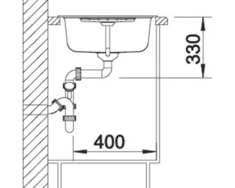 Spüle Blanco ZIA 45 S 780 500 mm softweiß 527199