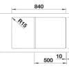 Spüle Blanco ZIA 5 S 860 500 mm softweiß 527203