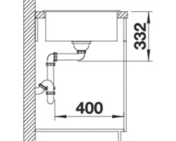 Spüle Blanco ZIA 5 S 860 500 mm softweiß 527203