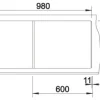 Spüle Blanco ZIA 6 S 1000 500 mm vulkangrau 527389