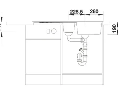 Spüle Blanco ZIA 6 S 1000 500 mm vulkangrau 527389
