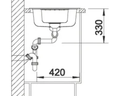 Spüle Blanco ZIA 6 S 1000 500 mm vulkangrau 527389