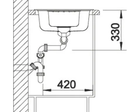 Spüle Blanco ZIA 6 S 1000 500 mm vulkangrau 527389