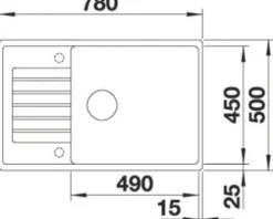 Spüle Blanco ZIA XL 6 S Compact 780 500 mm vulkangrau 527396