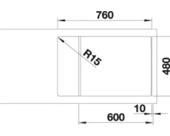 Spüle Blanco ZIA XL 6 S Compact 780 500 mm weiß 523267