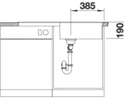 Spüle Blanco ZIA XL 6 S 1000 500 mm softweiß 527216
