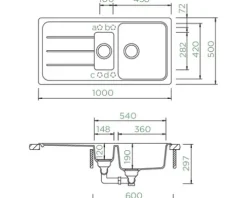 Spüle SCHOCK Formhaus D-150L A 1000 x 500 mm onyx FOMD150LAGON