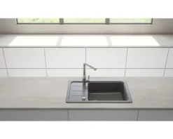 Spüle SCHOCK Formhaus D-100LS-A 780 x 500 mm nero FOMD100LSAGNE