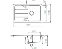 Spüle SCHOCK Formhaus D-100S A 780 x 500 mm nero FOMD100SAGNE