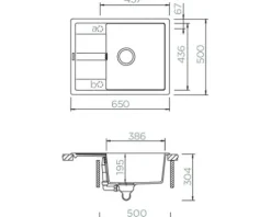 Spüle SCHOCK Manhattan D-100 A 650 x 500 mm asphalt MAND100AGAS