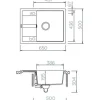 Spüle SCHOCK Manhattan D-100 A 650 x 500 mm nero MAND100AGNE