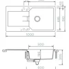 Spüle SCHOCK Manhattan D-100L A 1000 x 510 mm croma MAND100LAGCR