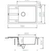 Spüle SCHOCK Manhattan D-100LS A 780 x 500 mm nero MAND100LSAGNE