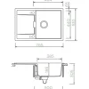 Spüle SCHOCK Mono D-100 A 765 x 510 mm berry MOND100ABRY