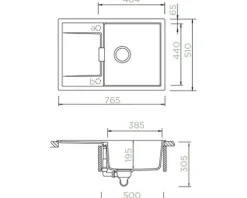 Spüle SCHOCK Mono D-100 A 765 x 510 mm berry MOND100ABRY