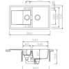 Spüle SCHOCK Mono D-150 A 860 x 510 mm berry MOND150ABRY