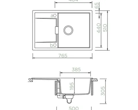 Spüle SCHOCK Mono D-100 A 765 x 510 mm ivy MOND100AIVY
