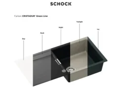 Spüle SCHOCK Mono D-100L A 1000 x 510 mm beige MOND100LATWI