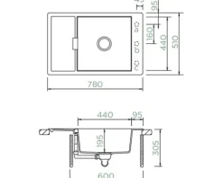 Spüle SCHOCK Mono D-100XS A 780 x 510 mm puro MOND100XSAPUR1