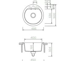 Spüle SCHOCK Mono R-100 A 485 x 500 mm ivy MONR100AIVY