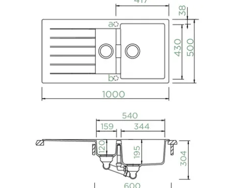 Spüle SCHOCK Signus D-150 A 1000 x 500 mm stone SIGD150ASTO