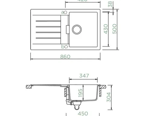 Spüle SCHOCK Signus D-100 A 860 x 500 mm stone SIGD100ASTO