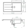 Spüle SCHOCK Tia D-100L A 1000 x 500 mm silverstone TIAD100LASIL