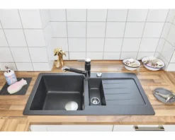 Spüle SCHOCK Typos D-150S A 860 x 435 mm nero TYPD150SAGNE