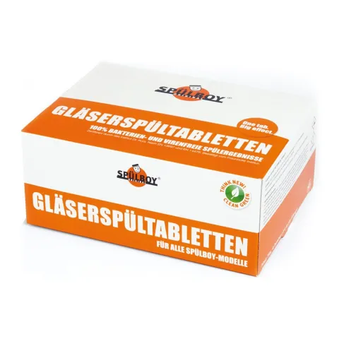 Spültabs, Gläserspültabletten von SPÜLBOY - für Gläserspülgeräte und Thekenbecken