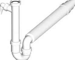 Spültischsiphon flexibel 1 1/2"x 40/50 mm mit 1 Maschinenanschluss