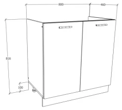 Spülunterschrank Breite 80 cm Spülenschrank Esilo