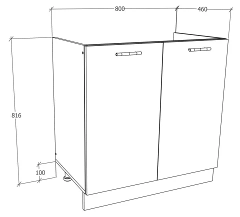 Spülunterschrank Breite 80 cm Spülenschrank Esilo