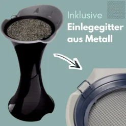 Standaschenbecher für Draußen Aschenbecher Outdoor Wetterfest Stand Aschenbecher für Draussen Standascher Säulenascher für Terrassen Balkone Stehaschenbecher Silber