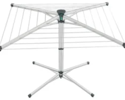Standwäscheschirm, Wäscheständer Leifheit LinoPop Up 140, platzsparend für Camping oder kleine Balkone/Gärten