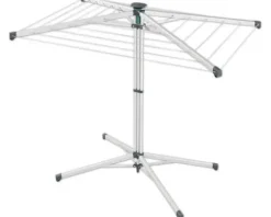 Standwäscheschirm, Wäscheständer Leifheit LinoPop Up 140, platzsparend für Camping oder kleine Balkone/Gärten