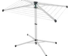 Standwäscheschirm, Wäscheständer Leifheit LinoPop Up 140, platzsparend für Camping oder kleine Balkone/Gärten